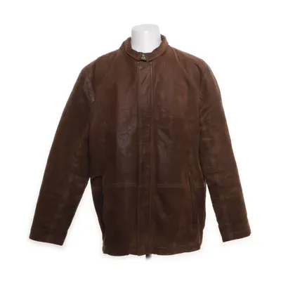 Leather jacket (Brown) from Trapper Leather, Cotton, Polyester