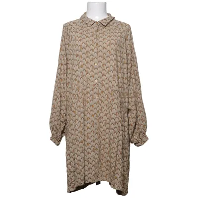 Skjortekjole (Beige, Brun, Grøn) fra Vanting Viscose