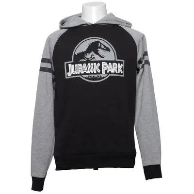 Sweat à capuche (Noir, Gris) de Jurassic Park Coton, Polyester