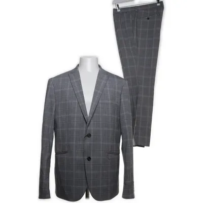 Kostym (Grå, Svart) från Lindbergh White Polyester