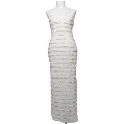 Maxi dress (White) from Vera & Lucy Elastane, Polyester