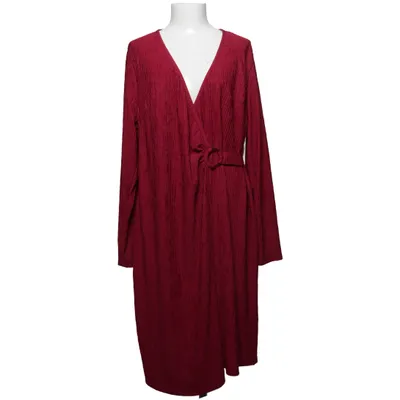 Slå-om-kjole (Rød) fra Shein Curve Elastan, Polyester