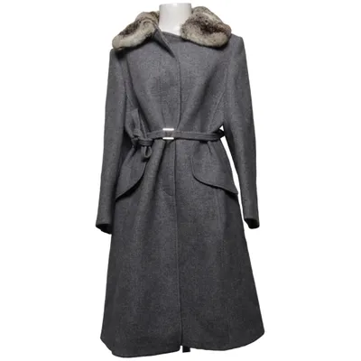 Coat (Gray) from Création Polyamide, Wool