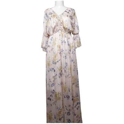 Robe longue (Beige, Multicolore) de Trois Ka Polyester