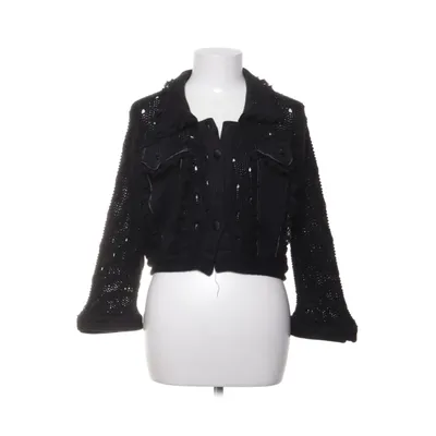 Cardigan (Zwart) van Carolina Acryl, Katoen, Zijde, Viscose