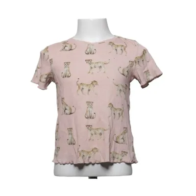 T-shirt (Pink, Flerfarvet) fra Karolina Kijak x H&M Bomuld, Elastan