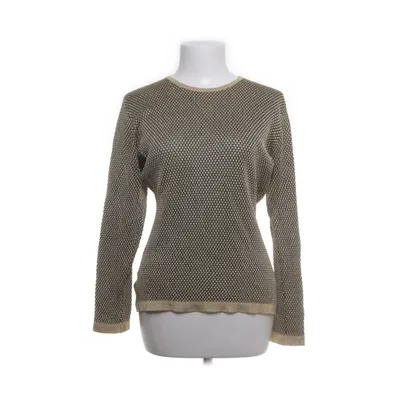 Sweater (Black, Gold) from Jaeger Acetate, Cotton, Polyester, Nylon