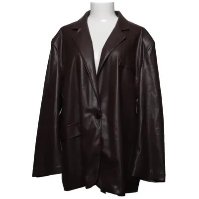 Blazer (Lina Faux Leather Blazer) van Most Wanted Polyester, Polyurethaan