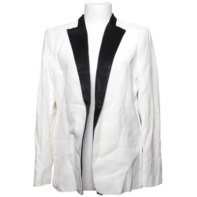 Blazer (Wit, Zwart) van Zara Woman Studio Acetaat, Katoen