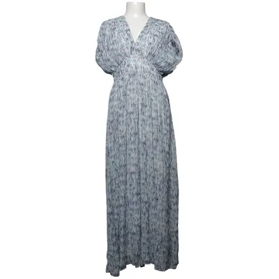 Maxikleid (Blau, Weiß) von Maison 123 Metallfaser, Seide, Viskose