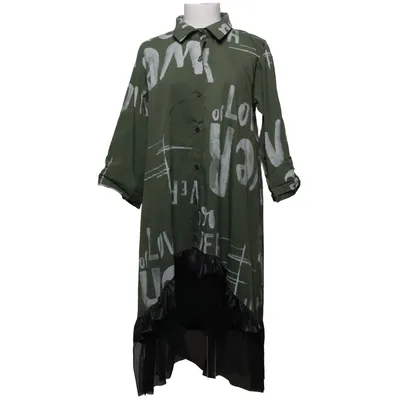 Robe chemise (Vert, Blanc, Noir) de Unica Coton, Élasthane