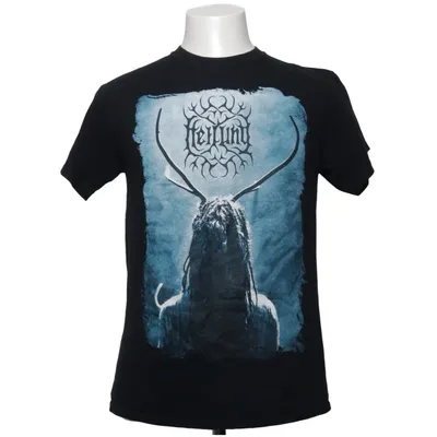 T-shirt (Svart, Blå) från Gildan Bomull