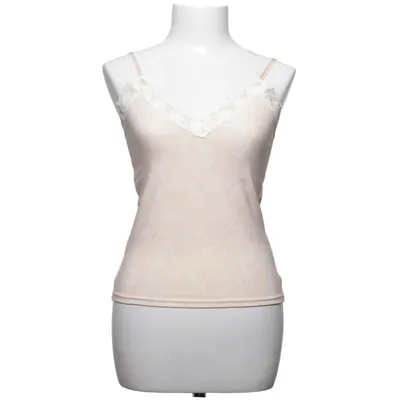 Tank Top (Beige, White) from Hennes Elastane, Polyester