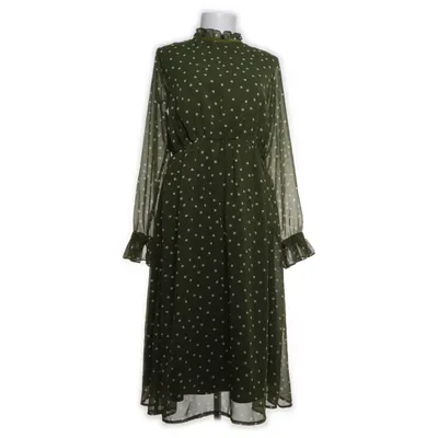 Maxi jurk (Fringe Detail High Neck Chiffon Dress) van NA-KD Polyester