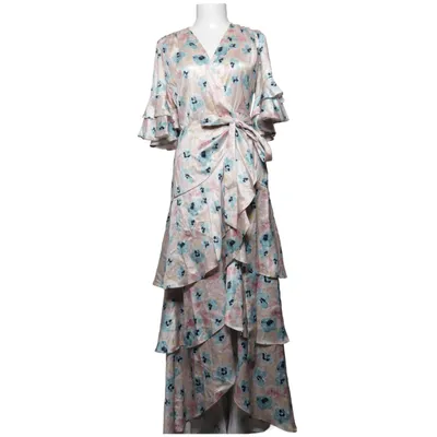 Robe portefeuille (Blanc, Multicolore) de By Malina Polyester