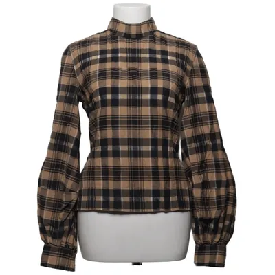 Blouse (Beige, Zwart) van Ganni Katoen, Polyamide, Polyester