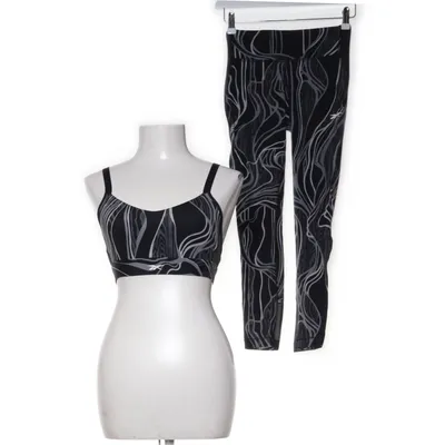 Trainingsset (Zwart, Grijs, Wit) van Reebok Elastaan, Polyamide