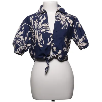 Korte mouwen shirt (Blauw, Beige) van Zara Katoen