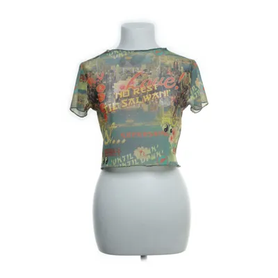 Crop top (Groen, Meerkleurig) van Reclaimed Vintage Elastaan, Polyester