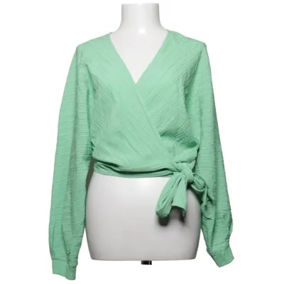 Wrap blouse (Green) from Lindex Elastane, Polyester, Viscose