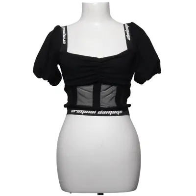 Crop top (Sort) fra Criminal Damage Elastan, Polyester, Viscose