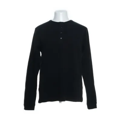 Henley shirt (Zwart) van Vailent Katoen, Elastaan