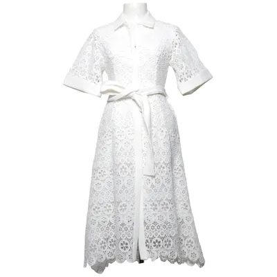 Shirt dress (White) from Maje Elastane, Polyester