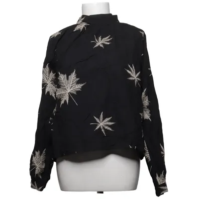 Bluse (Sort, Beige) fra Polly Bomuld