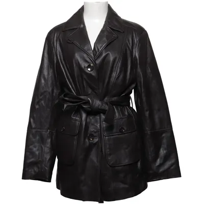 Leather coat (Brown) from Fabiani Leather, Polyester