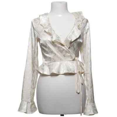 Wickelbluse (Weiß) von Honey Punch Elasthan, Polyester