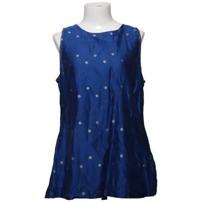 Top (Blauw) van Fabindia Katoen, Metallvezel, Zijde, Viscose