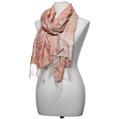 Scarf (Pink, Beige) Silk
