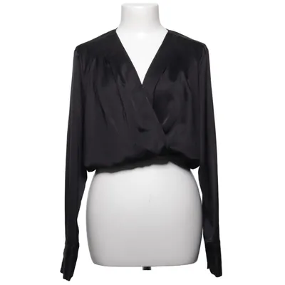 Wikkelblouse (Zwart) van Donna Romina x NA-KD Elastaan, Polyester