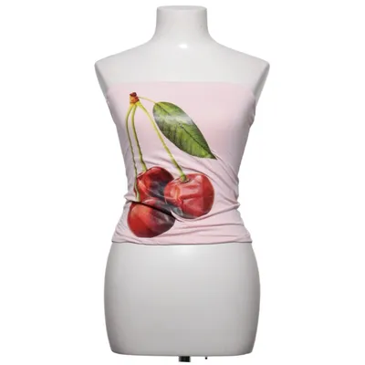 Tubtopp (Rosa, Röd) från Zara Elastan, Polyamid