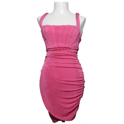 Kjole (Pink) fra Rare London Elastan, Polyester
