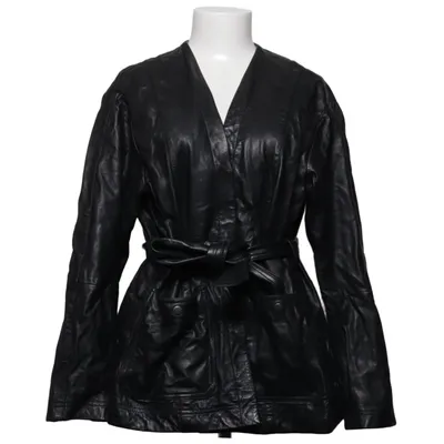 Leather jacket (Black, Red, Multicolored) from Mads Nørgaard Elastane, Leather, Polyester