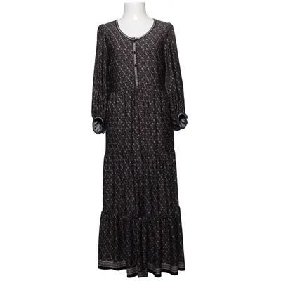 Maxikjole (Sort, Beige) fra Max Studio Elastan, Polyester