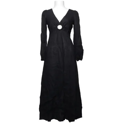 Robe longue (Noir) de Zimmermann Coton, Lin