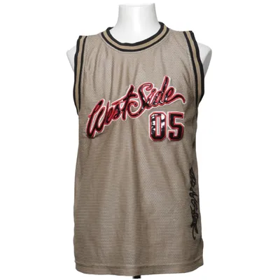 Maillot de basketball (Beige, Noir, Rouge) de Westside Polyester