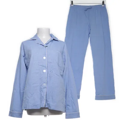 Pyjamasz (Blå, Hvid) fra Gina Bomuld