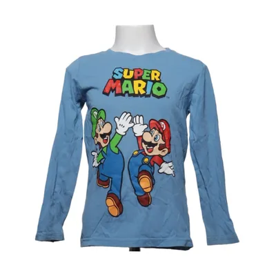 Långärmad t-shirt (Blå, Flerfärgad) från Super Mario Bomull