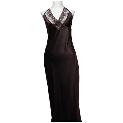 Halterneck-kjole (Brun) fra 4th + Reckless Elastan, Polyester