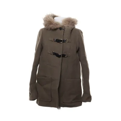 Duffle jas (H12 SALI) van Maje Bont, Leer, Polyamide, Viscose, Wol