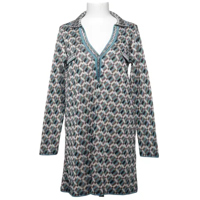 Jurk (Blauw, Bruin, Zwart, Meerkleurig) van Zara Knit Polyamide, Polyester, Viscose