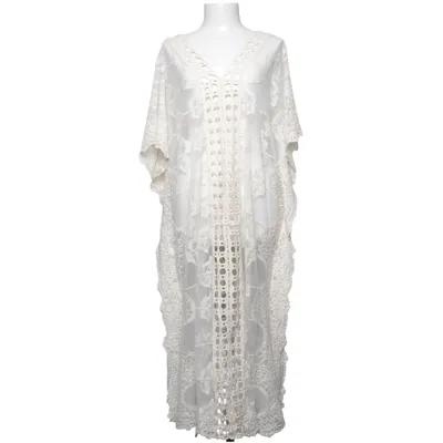 Beach dress (Beige) Cotton, Polyamide
