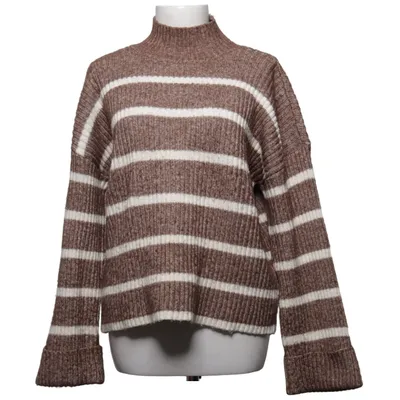Rollkragenpullover (Braun, Weiß) von Fransa Acryl, Recyceltes Polyester, Wolle