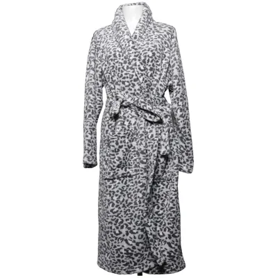 Bathrobe (Gray, White) from Gill Nightwear Polyester