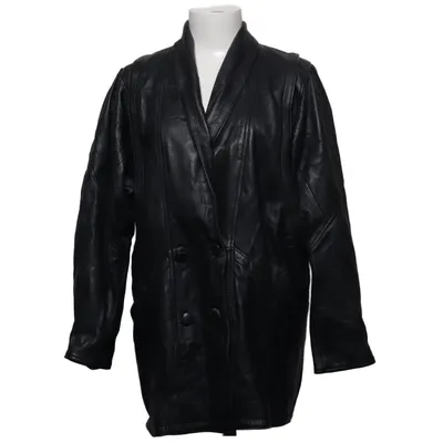Collegejacke (Schwarz) von Echtes leder Polyester