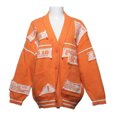 Cardigan (Orange, Hvid) fra Azara Akryl, Polyamid, Viscose, Uld