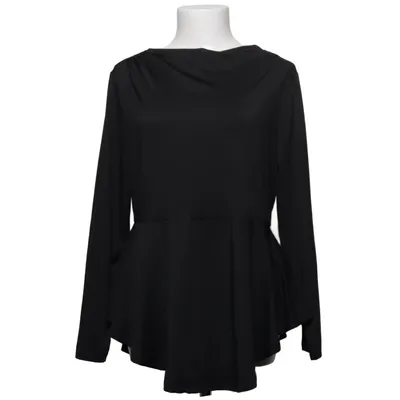 Blouse (Black) from Shein Curve Elastane, Polyester